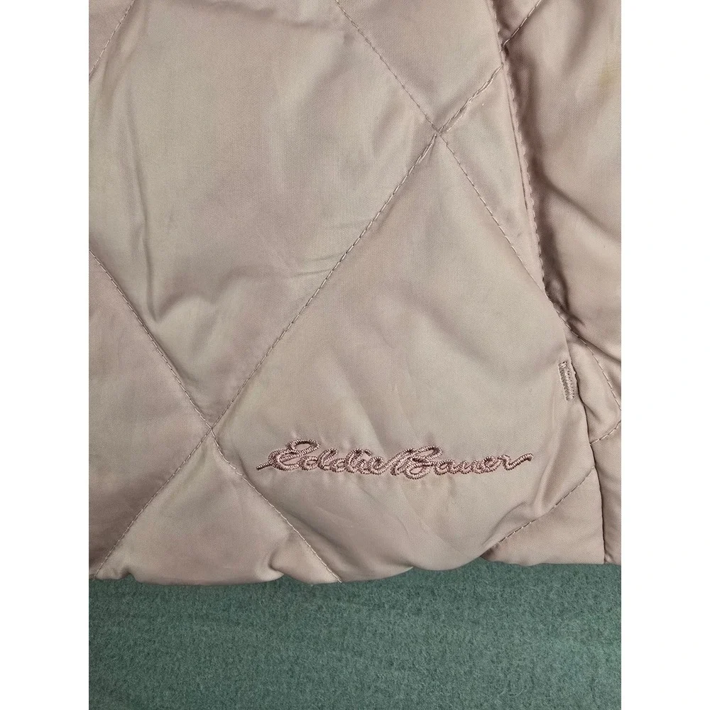 Eddie Bauer Vest Women Medium Pink Goose Down Quilted Puffer Gorpcore Outdoor